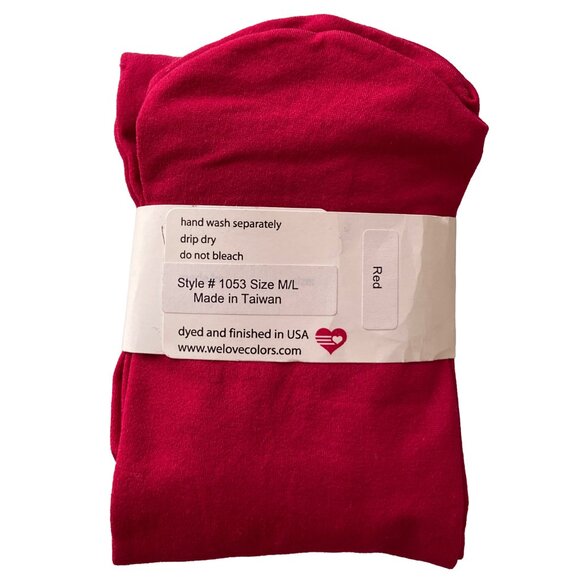 WE LOVE COLORS TIGHTS PANTYHOSE MEDIUM LARGE RED NEW - Picture 2 of 2